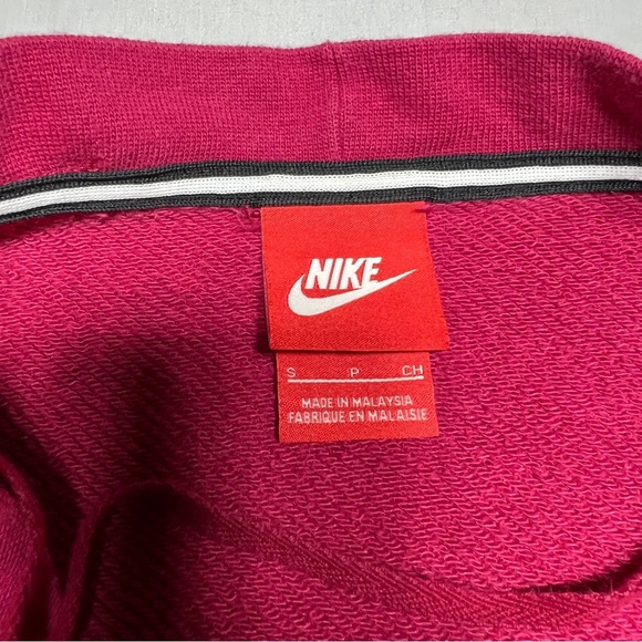 Nike Open Long Oversized Sweater Women's Small Maroon Open Cardigan Sweatshirt - Picture 5 of 7